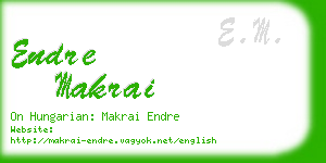 endre makrai business card